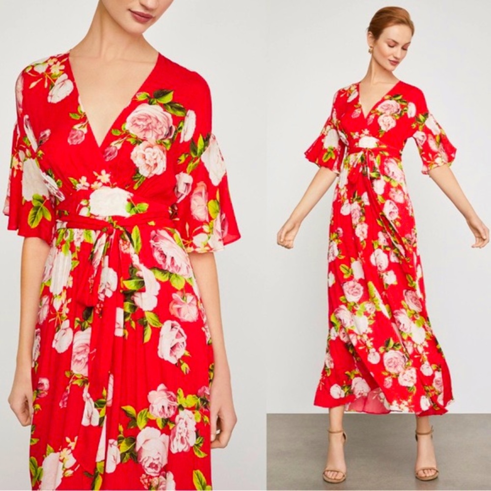 Rose Bloom Maxi Dress (BCBG)